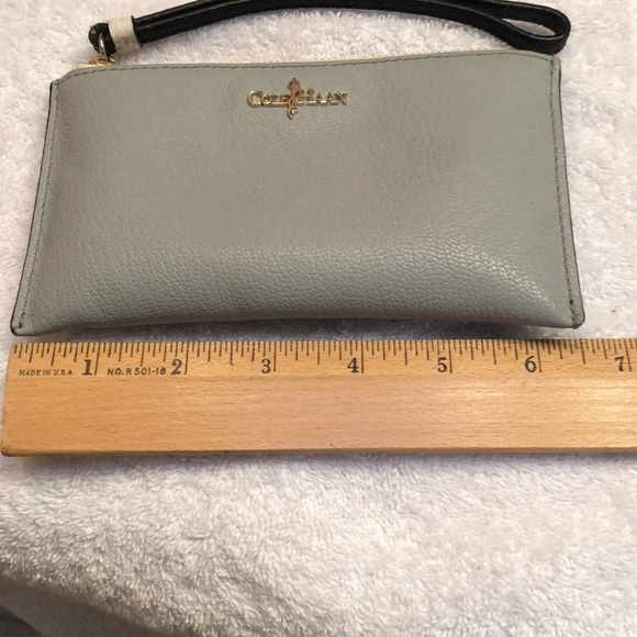 Cole Haan small gray wristlet. EUC. no flaws. Clean interior. - Picture 2 of 7